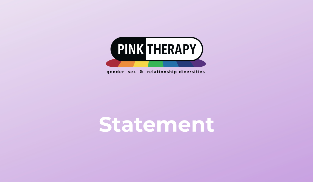 A response to the UKCP statement on withdrawing from the Memorandum of Understanding on Conversion Therapy v2
